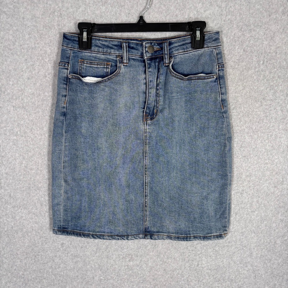 American Tall Denim Jean Mini Skirt 28 Medium Cotton Stretch 90s Retro Y2K Indie